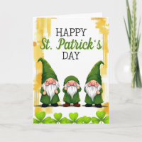 Playful Green Gnomes Kleeblatts St Patrick's Day