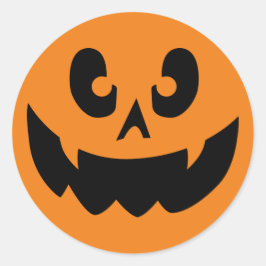 Playful Grinning Pumpkin Face Sticker