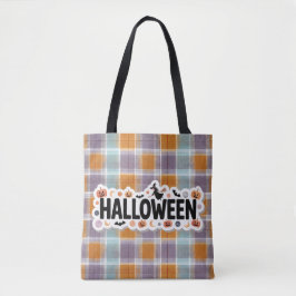 Playful Halloween Plaid Tasche