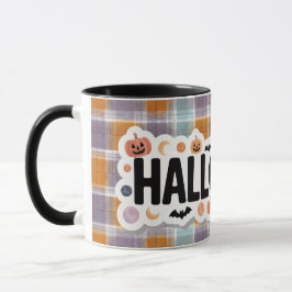 Playful Halloween Plaid Tasse