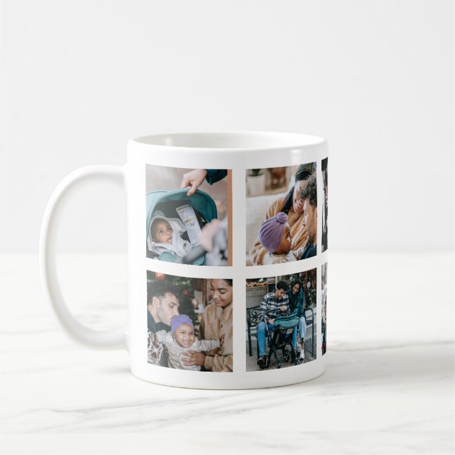 Playful Happy Family Foto Collage Kaffeetasse (Links)