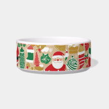 Playful Holiday Leckereien Cat Bowl - Festive Sant