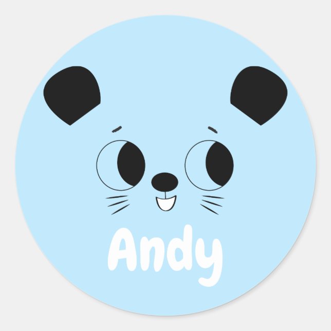 Playful Honey Bear Sliding Runder Aufkleber (Vorderseite)