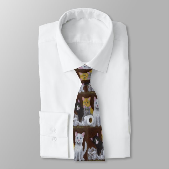 Playful Kittens Neck Tie Krawatte (Gebunden)