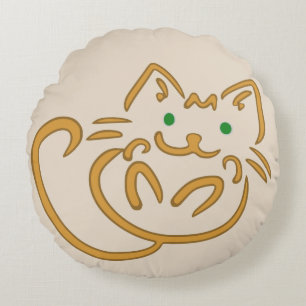 Playful Kitty Rundes Kissen