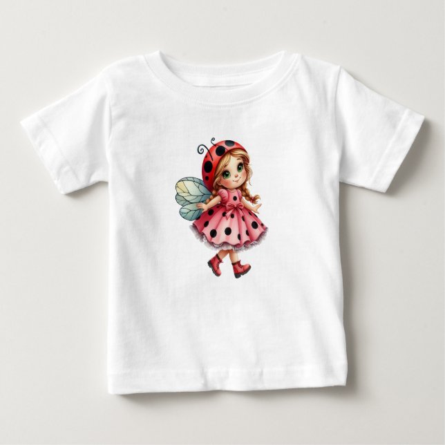 Playful Ladybug Baby T-shirt (Vorderseite)