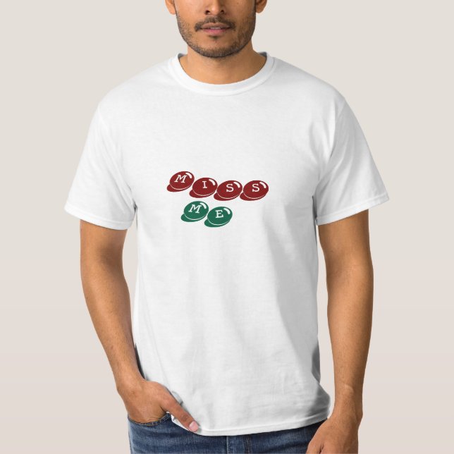 Playful "Miss Me" Grafik-T - Shirt (Vorderseite)