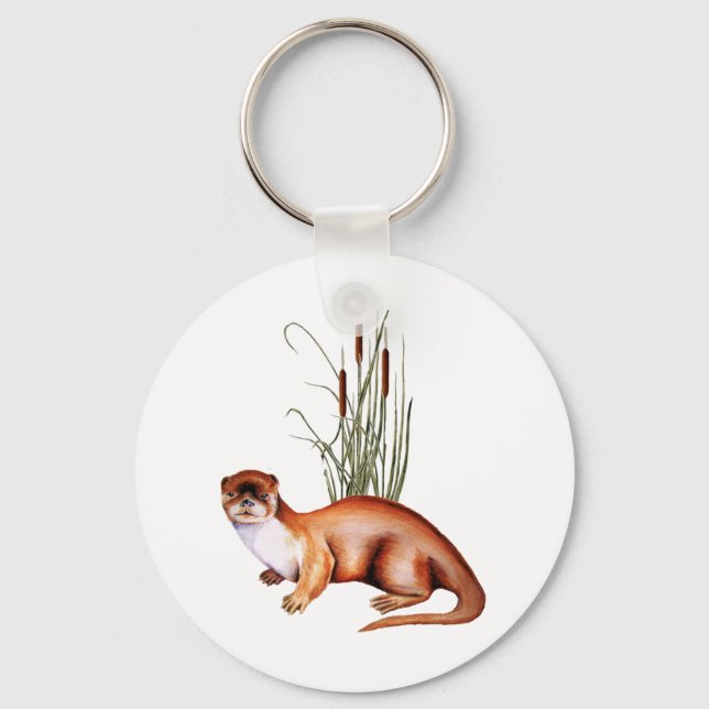 Playful Otter Schlüsselanhänger (Vorderseite)