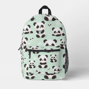 Playful Panda Pattern Bedruckter Rucksack