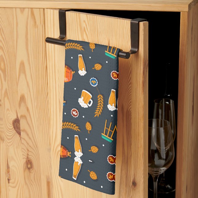 Playful pattern of orange pumpkins kitchen towel geschirrtuch (Von Creator hochgeladen)