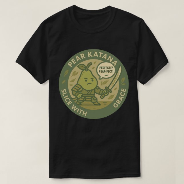 Playful Pear Samurai Discipline  T-Shirt (Design vorne)