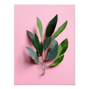 Playful Pink Blätter Fotodruck