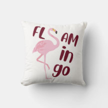 Playful Pink Flamingo Typografy Art