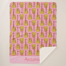 Playful Pink Guitar Music Lover Design