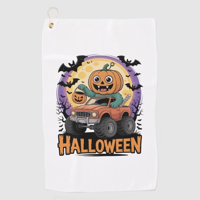 Playful Pumpkin Golfhandtuch (Vorderseite)