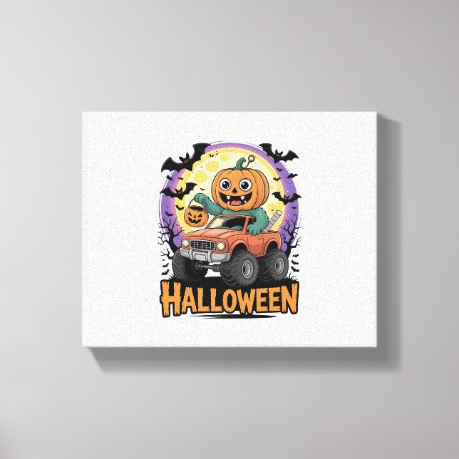Playful Pumpkin Leinwanddruck (Vorderseite)