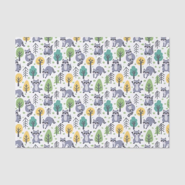 Playful Raccoon Seidenpapier (Vorderseite)