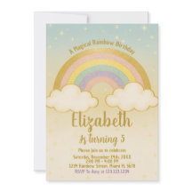 Playful Rainbow Birthday Einladung