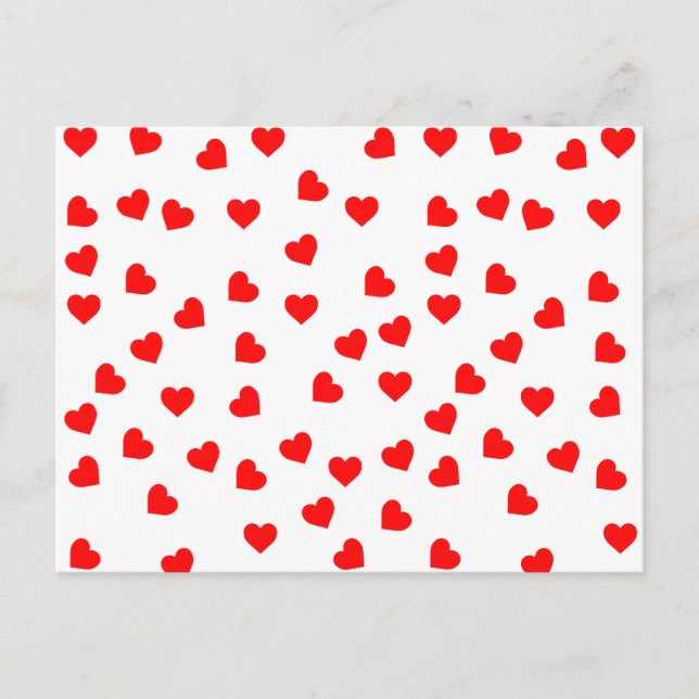 Playful Red Hearts Postkarte (Vorderseite)