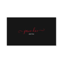 Playful Red Stylish Business Brand Identity Black