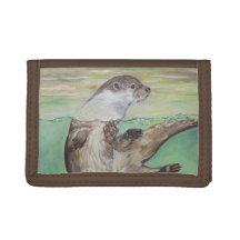 Playful River Otter Painting