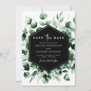 Playful Romance Eucalyptus Digital Wedding Save The Date
