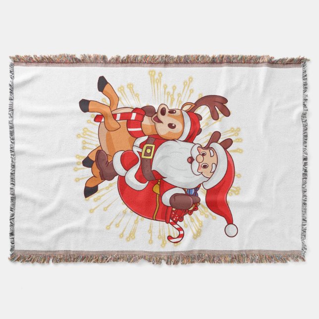 **"Playful Santa Claus Design – Fun and Festive Ch Decke (Vorderseite)