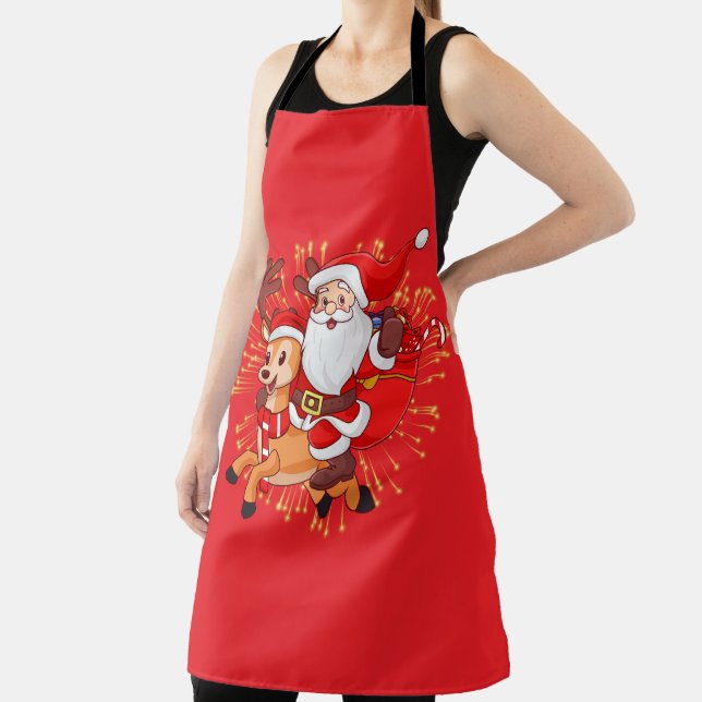 **"Playful Santa Claus Design – Fun and Festive Ch Schürze (InSitu)