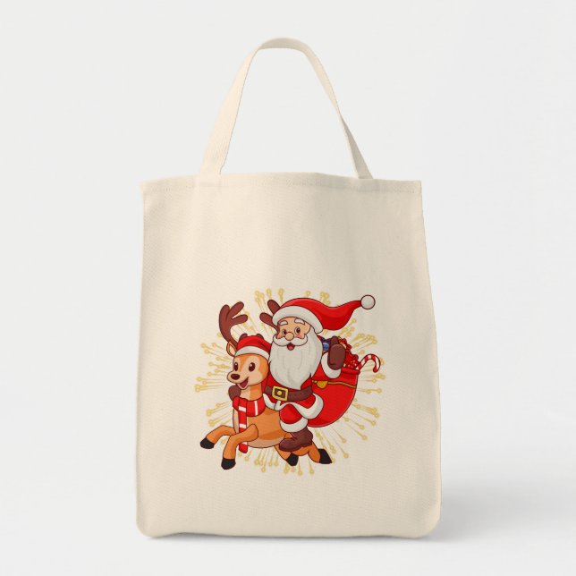 **"Playful Santa Claus Design – Fun and Festive Ch Tragetasche (Vorne)