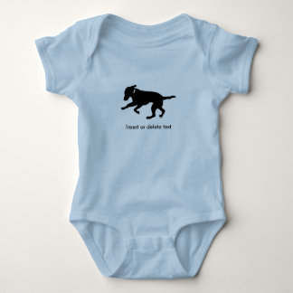 Playful schwarzer Labrador des Babybodysuits Baby Strampler