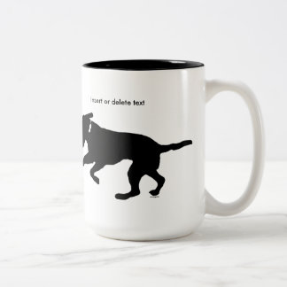 playful schwarzer Labrador Zweiton 15oz Tasse