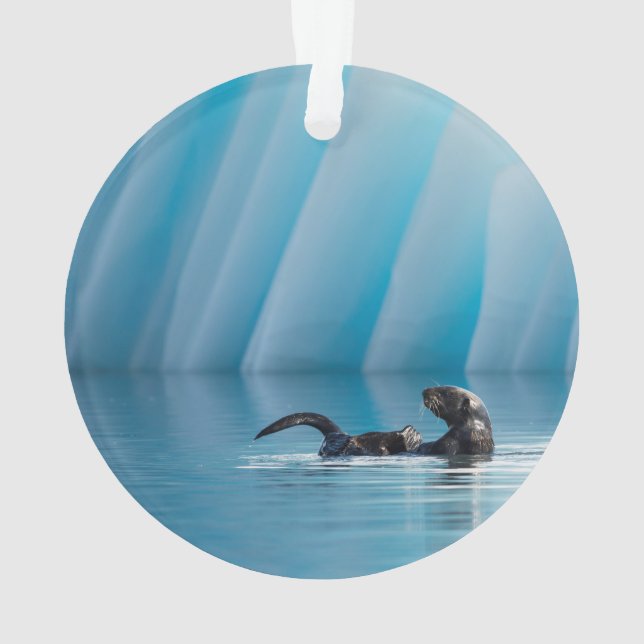 Playful Sea Otter Ornament (Rückseite)