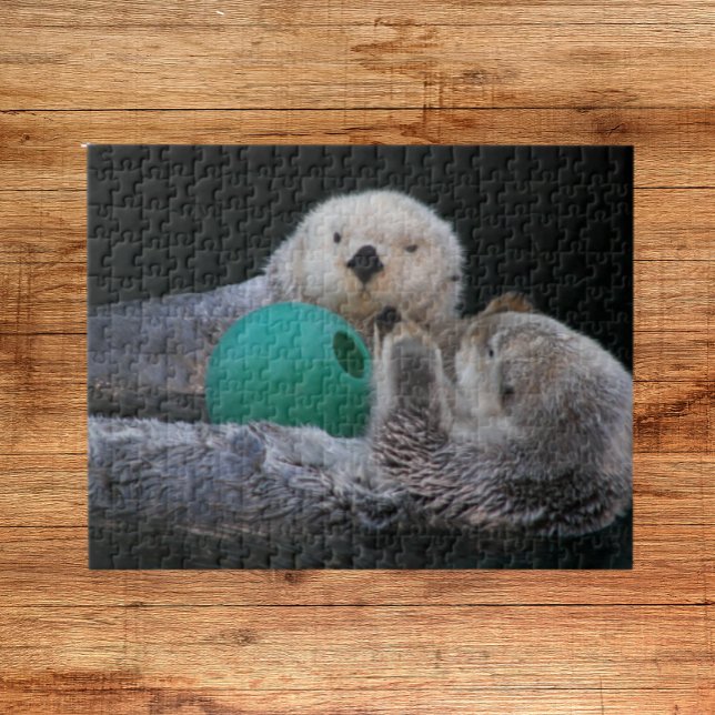 Playful Sea Otters Foto (In Situ)