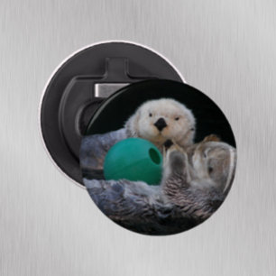 Playful Seeotter-Foto Flaschenöffner