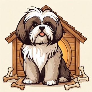 Playful Shih Tzu Dog House  Tragetasche