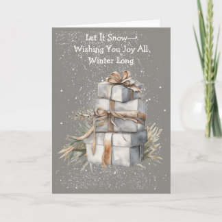 Playful Snowy Gifts Winter Card Karte