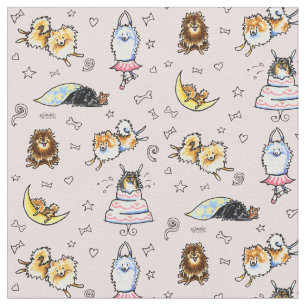 Playful Spitz-Rosa Stoff