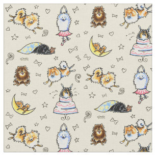 Playful Spitz-Sand Stoff