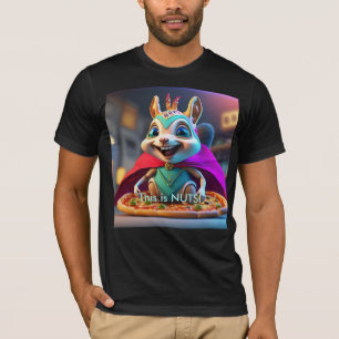Playful Squirrel Pizza Nuts T - Shirt