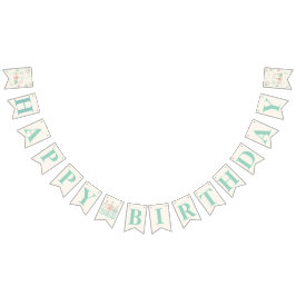 Playful Sweet and Three Kids Birthday Wimpelkette