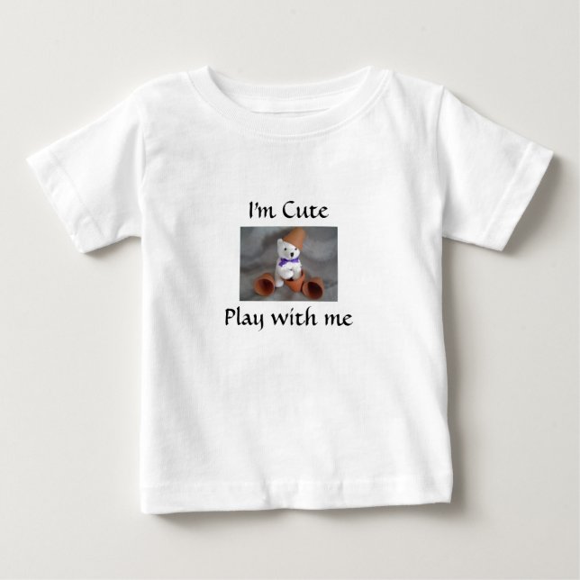 Playful Teddy Bär Baby T-shirt (Vorderseite)