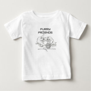 Playful Thread Tango — Zwei Kätzchen beim Spielen  Baby T-shirt