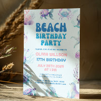 Playful Tropical Summer Beach Geburtstagsparty