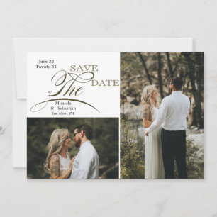 Playful Typografy Earthtones 2 Foto Save The Date