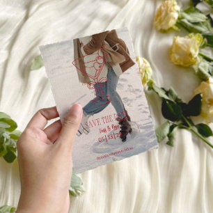 Playful Typografy Wedding Foto Save The Date