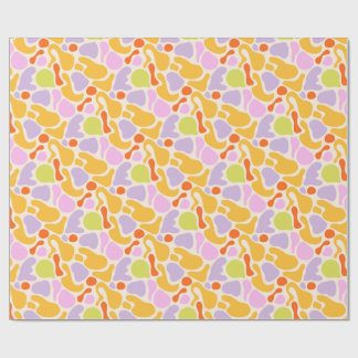 Playful vibrant and colorful blob shapes geschenkpapier