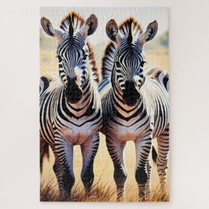 Playful Zebras Colorful Safari Inspiriert Art