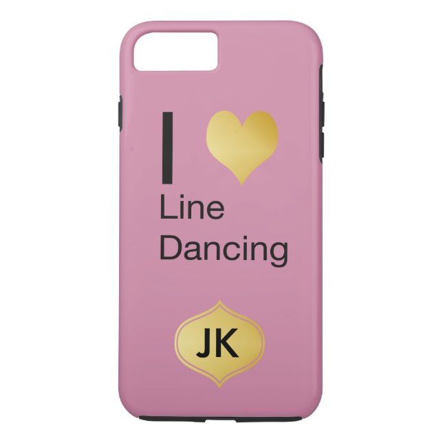 Playfully elegante i-Herz-Linie Tanzen Case-Mate iPhone Hülle (Rückseite)