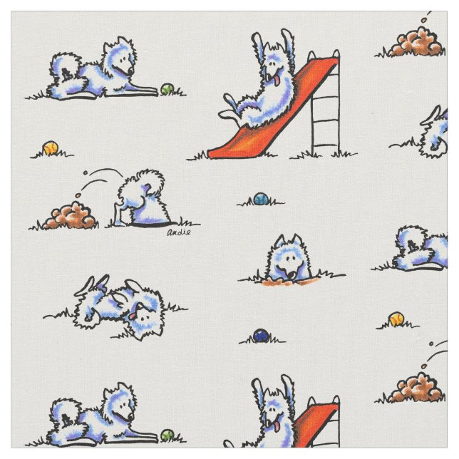 Playground Samoyeds White Stoff (Nahaufnahme)