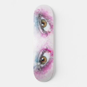 Playground Skateboard Lady Eye Eyelash Face